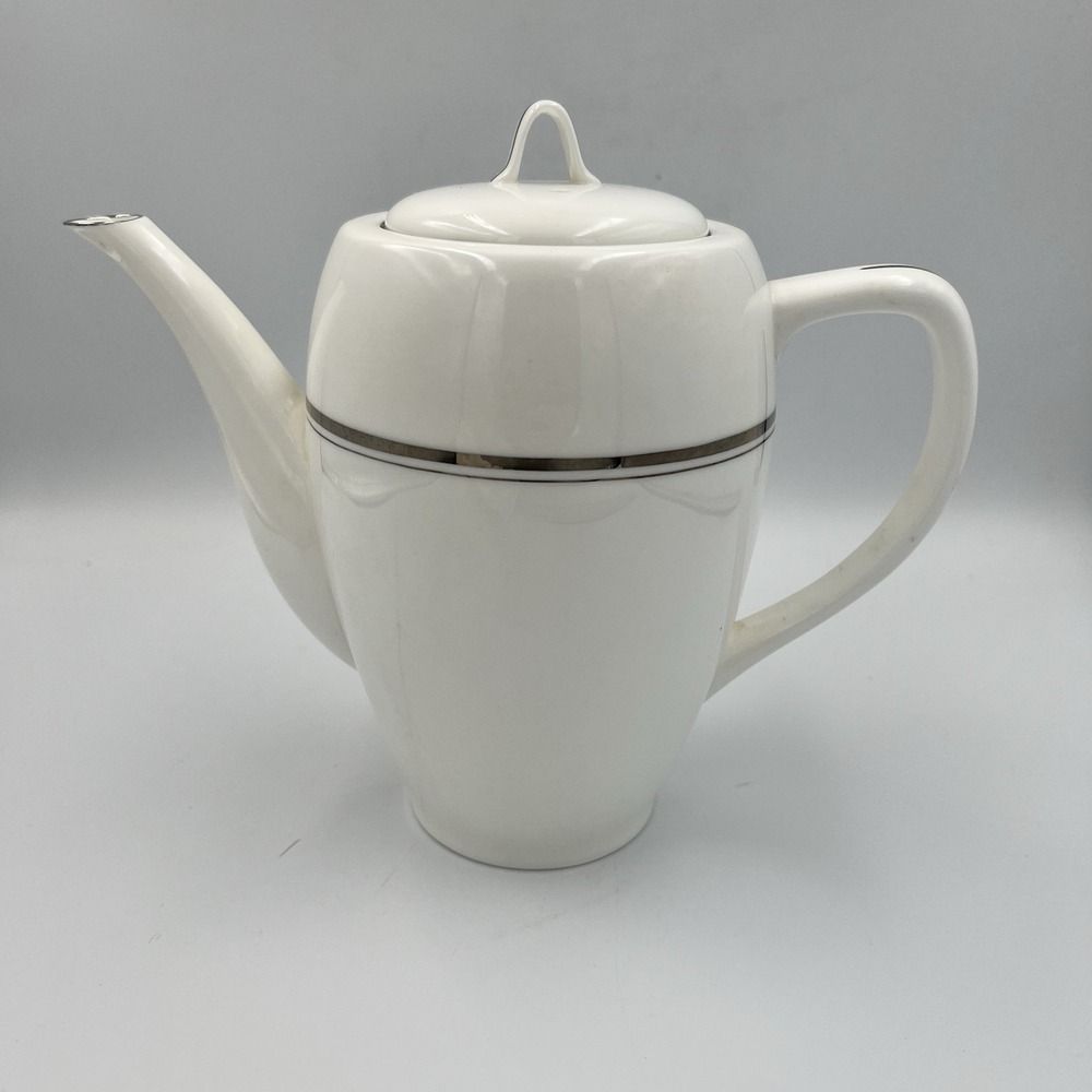 Vintage Imperial Bone China Fukagawa Japan Teapot Tea Pot White Gold Trim